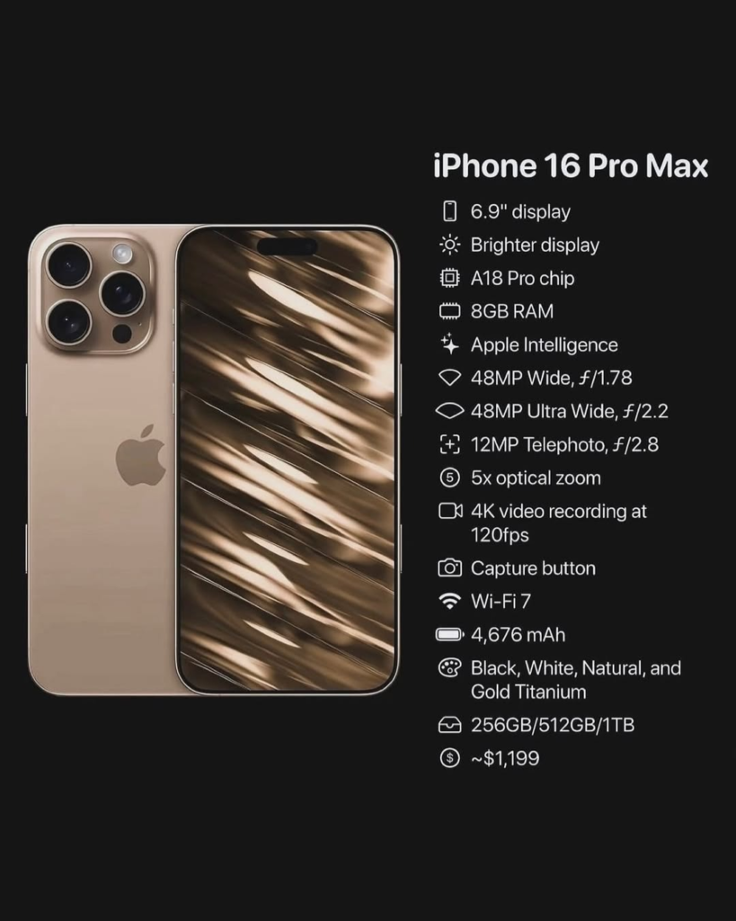 iPhone 16 pro Max 